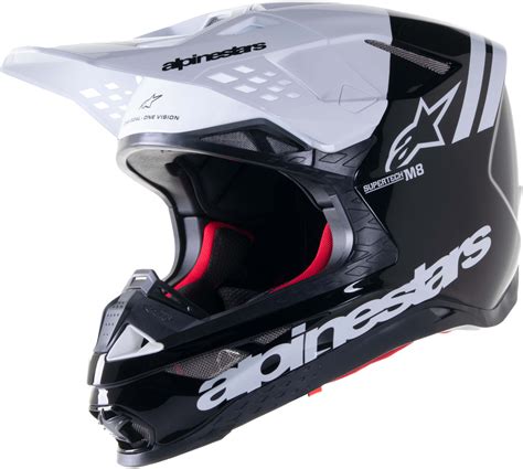 2023 Alpinestars S M8 Radium 2 Helmet Black White AOMC Mx