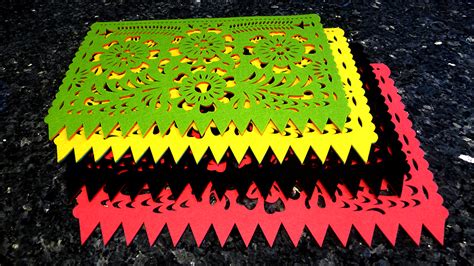 Double Sided Felt Papel Picado Placemat Sets Muertos Patterns Xochico