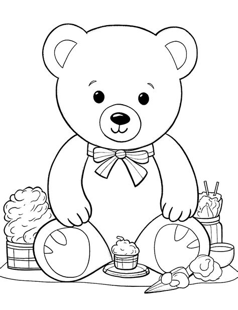 50 Cute Coloring Pages 2024 Free Printable Sheets Teddy Bear