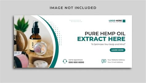 Premium Vector Hemp Product Oil Extract Social Media Facebook Cover