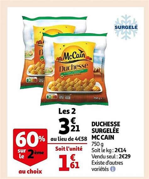 Promo Duchesse Surgel E Mc Cain Chez Auchan Icatalogue Fr