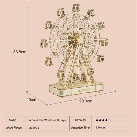 Grande Roue Kit De Construction De Maquettes En Bois Jeu D