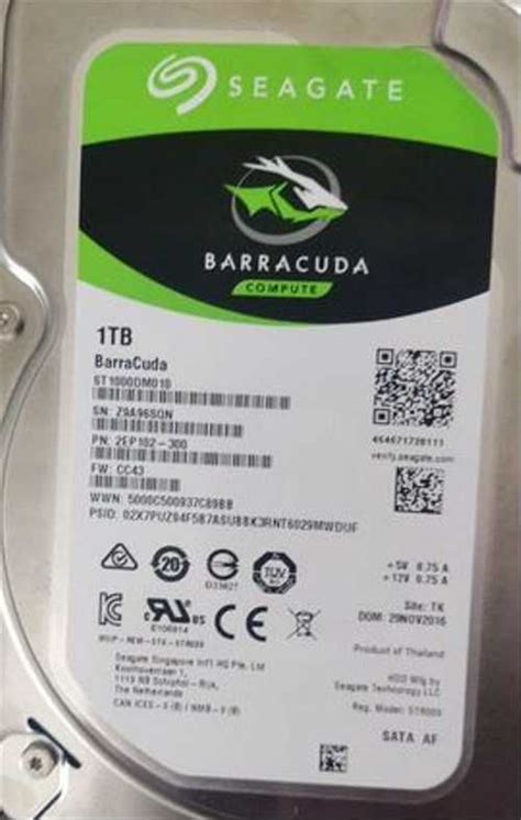 Жесткий диск seagate Barracuda ST1000DM010, 1тб | Festima.Ru – частные ...