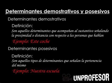 Determinantes Demostrativos Definici N Y Ejemplos