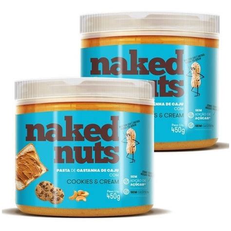 Kit 2x Pasta De Castanha De Caju Sabor Cookies Naked Nuts Submarino