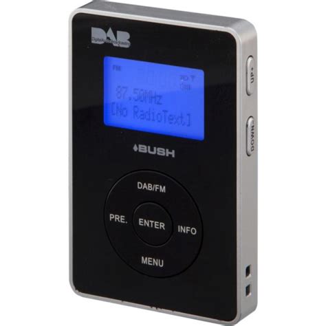 Bush Portable DAB FM Radio Black DAB Digital Radios Home Audio