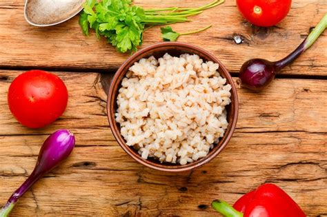 Gachas De Avena De Cebada Perlada Vegetariana Desmenuzable Gachas De