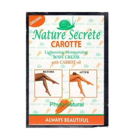 Nature Secrète Carotte Créme de Corps Éclaircissant et Hydratante