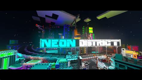 Minecraft Rtx Neon District Showcase Youtube