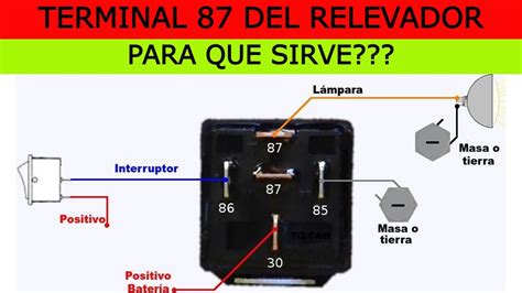 TERMINAL 87 DEL RELEVADOR COMO SE CONECTA YouTube