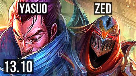 YASUO Vs ZED MID 3 1M Mastery 900 Games 4 1 5 KR Master 13