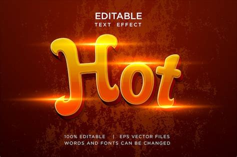 Premium Vector Hot Editable Spicy Text Effect