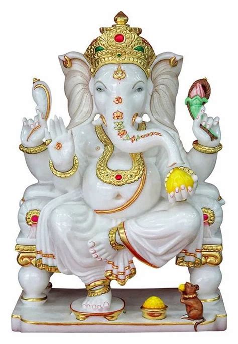 Multicolor Marble Lord Ganesh Statue Size Inch At Rs In