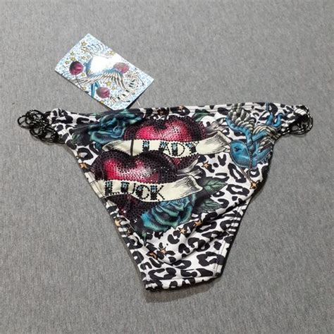 Affliction Swim Sinful Leopard Print Chain Bikini Bottoms Xs Nwt Poshmark
