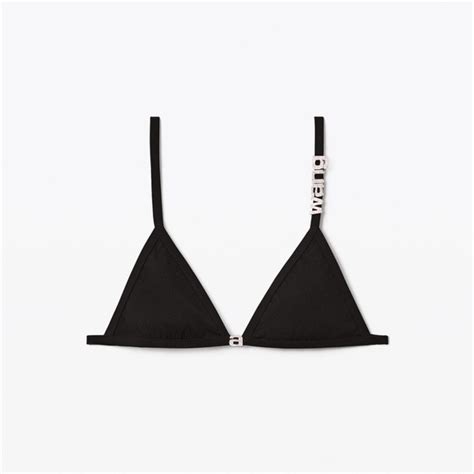 Alexander Wang Tops Nwt Alexander Wang Bikini Top W Diamant Crystal Embellished Logo S Black