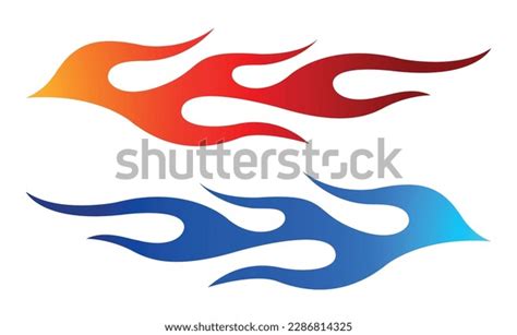 Fire Flames Racing Car Decal Vector Stock Vector (Royalty Free ...