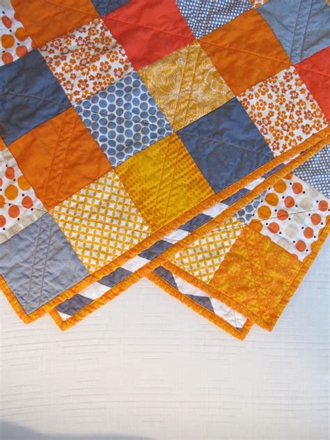 Orange And Grey Quilt