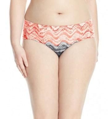 By Rebecca Virtue Women S Plus Size Tab Side Hipster Bikini Bottom Persimmon Cu Llvwfbp