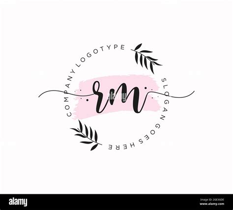 Rm Feminine Logo Beauty Monogram And Elegant Logo Design Handwriting