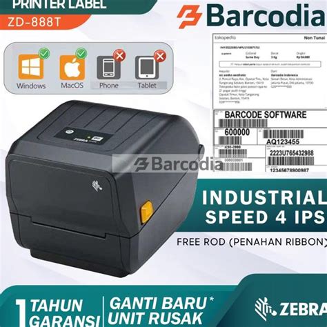 Jual Printer Barcode Label Zebra Gk888t Usb Serial Cetak Label Alamat Original Shopee