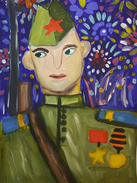 Рисунок героя войны (46 фото)