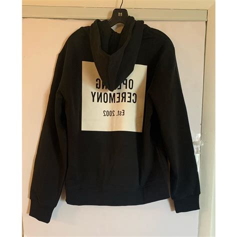 Opening Ceremony Mens Black Hoodie Depop