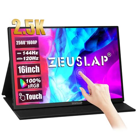 Zeuslap P Kt Inch K Hz Touch Screen Portable Monitor