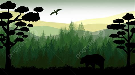 Forest Landscape Silhouette