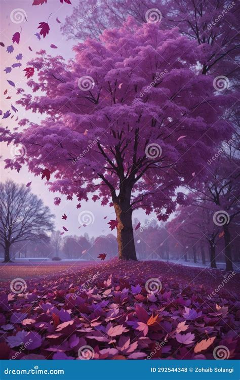 Purple Tree Purple Tree Wallpaper High Quailty Ai Generative Stock