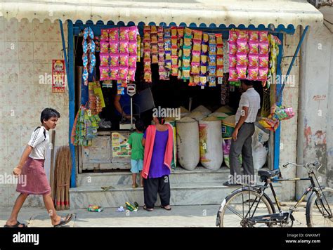 Indian Grocery shop Stock Photo - Alamy