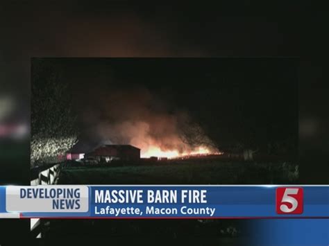 Large Fire Destroys Macon County Barn