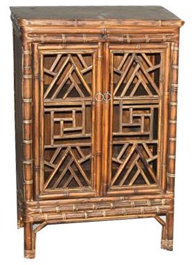 Armoire Chinois Ancienne Bambou L56xP35xH86cm Fine Asianliving