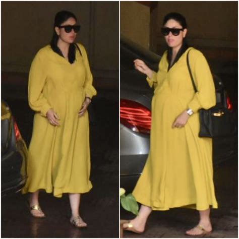 Flaunting Cute Baby Bump In Shining Yellow Dress Bollywood Divas Sonam