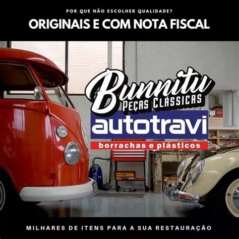 Borracha Par Original Autotravi Veda O Cofre Motor Vw Fusca R Em