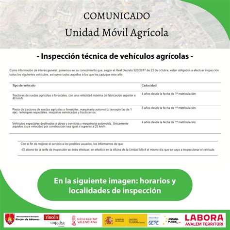 Inspección técnica de vehículos agrícolas Mancomunidad de Municipios