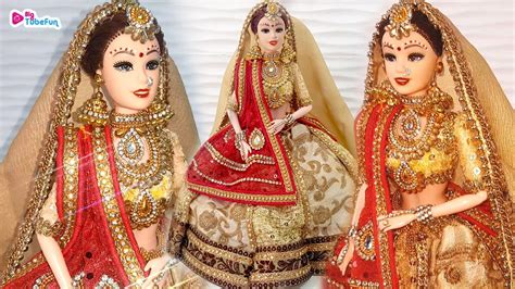 Barbie Doll In Indian Bridal Look Barbie Jewellery Making Barbie