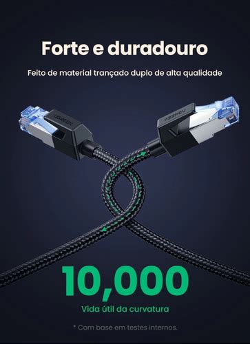 Cat Cabo De Rede Ugreen Fibra Mhz Gigabit Gbps M