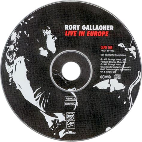 Car Tula Cd De Rory Gallagher Live In Europe Portada