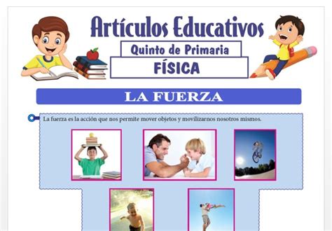 Física Para Quinto de Primaria Articulos Educativos