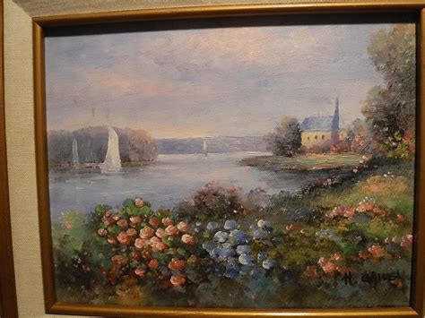 Vintage Listed Artist H Gailey Original Landscape Oil Painting Etsy