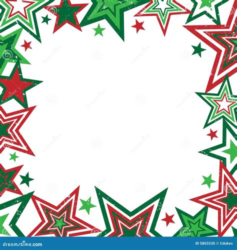 Christmas Stars Border Stock Photo Image 5803330