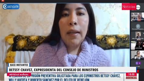 Betssy Chávez No Tengo Ninguna Intención De Fugar Del País Tvperú