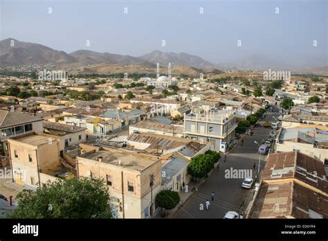 Overlooking The Town Of Keren In The Highlands Keren Eritrea Stock