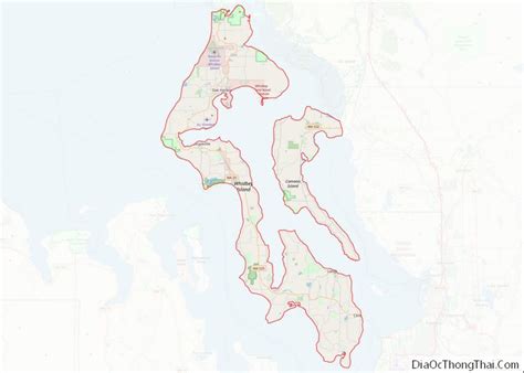 Map of Island County, Washington - Thong Thai Real