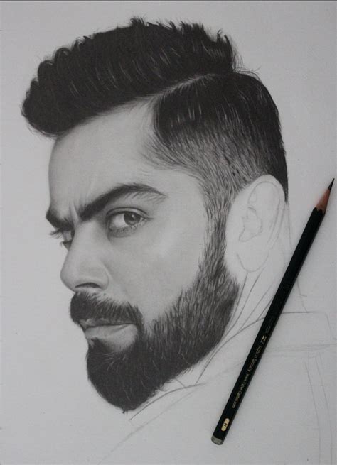 virat kohli art drawing drawing skill