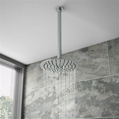 Arezzo Chrome Industrial Style Shower System With Valve Handset