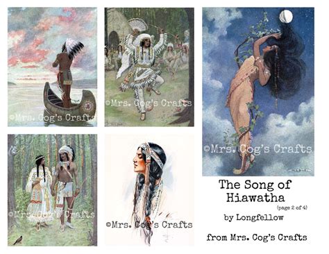 The Song Of Hiawatha A Poem By Longfellow Digital Ephemera Etsy