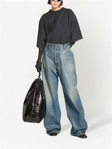 Balenciaga Cal A Jeans Wide Leg Oversized Farfetch