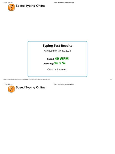 Typing Test Results - SpeedTypingOnline | PDF