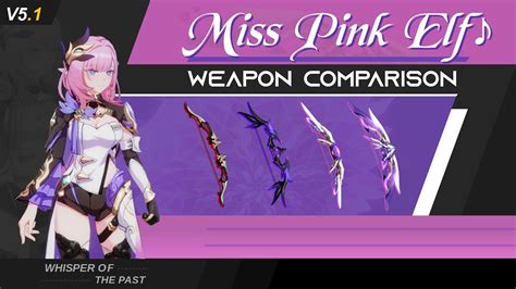 Elysia Weapon Comparison Miss Pink Elf Youtube